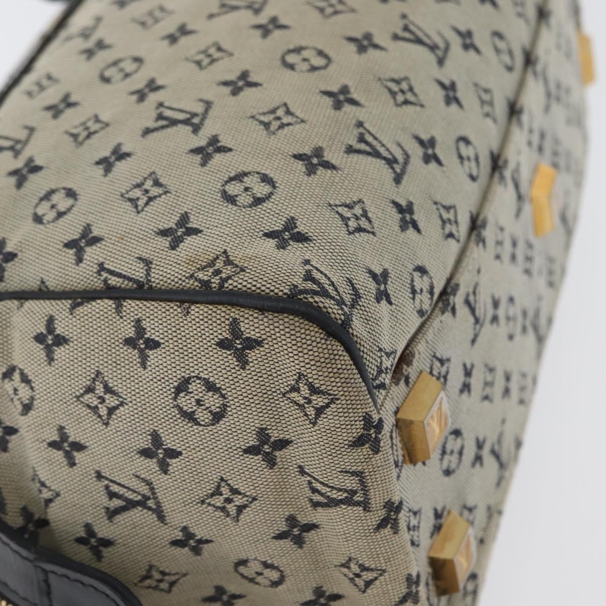 LOUIS VUITTON Monogram Mini Josephine PM Hand Bag Blue M92049 LV Auth 172532