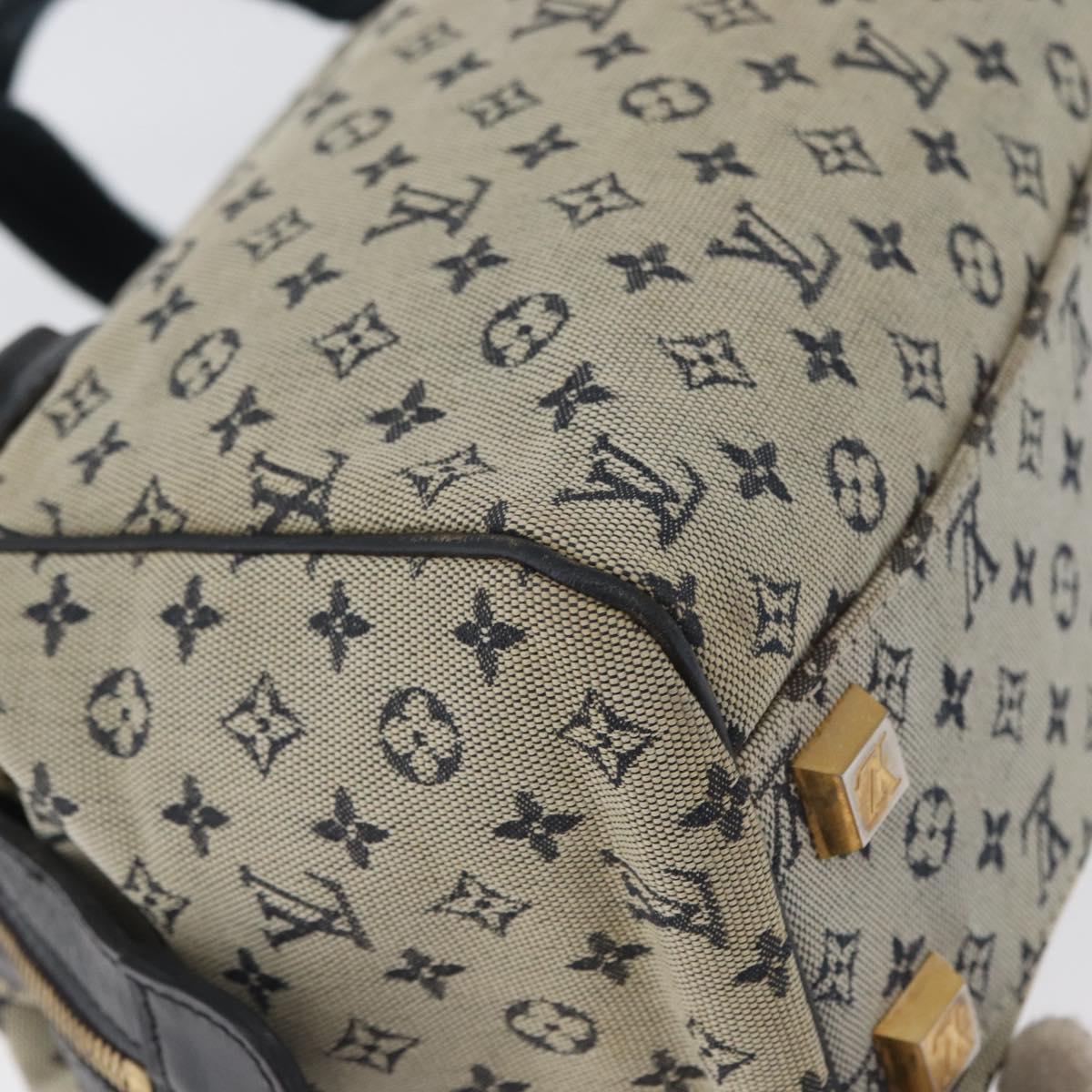 LOUIS VUITTON Monogram Mini Josephine PM Hand Bag Blue M92049 LV Auth 172532