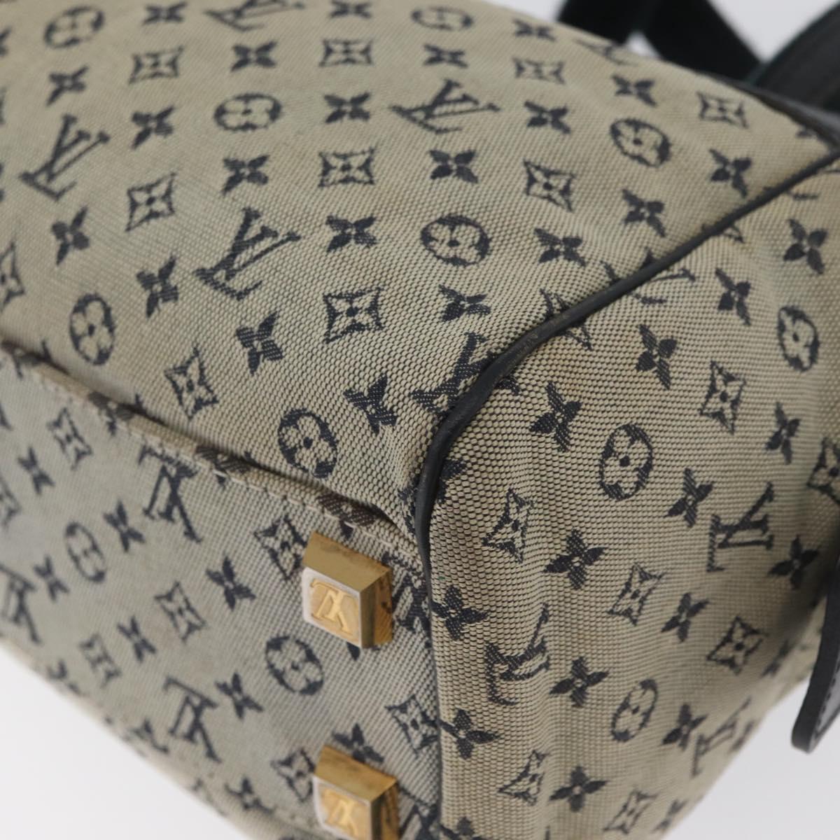 LOUIS VUITTON Monogram Mini Josephine PM Hand Bag Blue M92049 LV Auth 172532