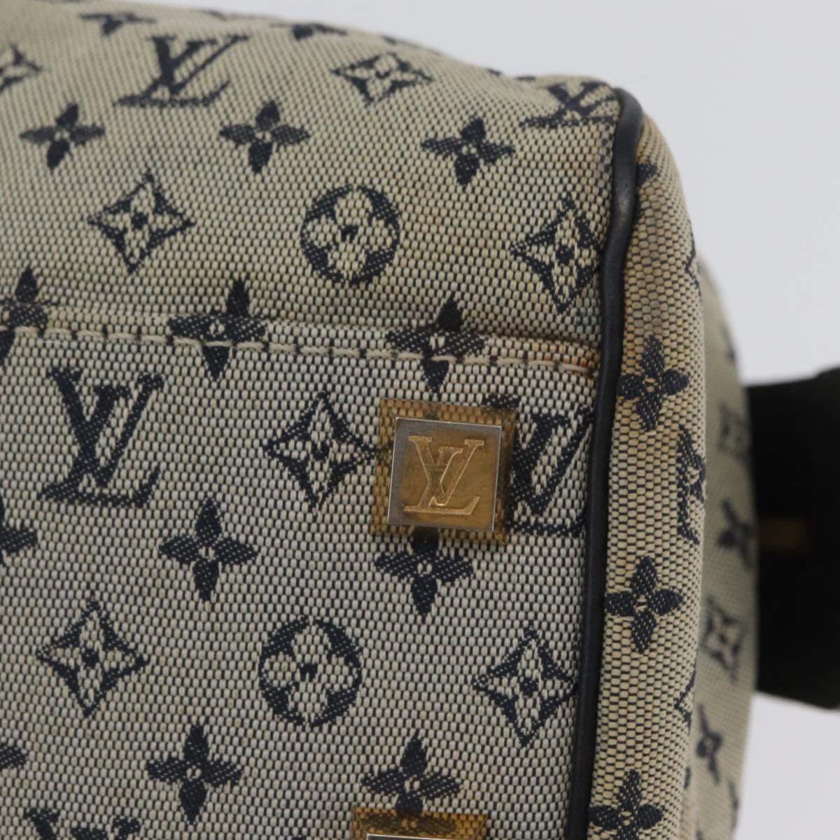 LOUIS VUITTON Monogram Mini Josephine PM Hand Bag Blue M92049 LV Auth 172532