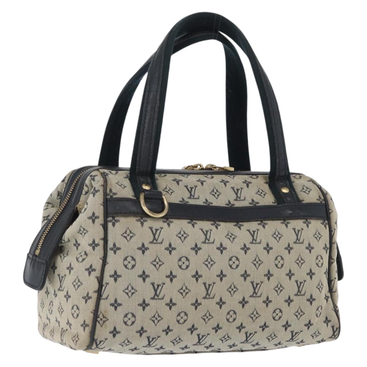 LOUIS VUITTON Monogram Mini Josephine PM Hand Bag Blue M92049 LV Auth 172532