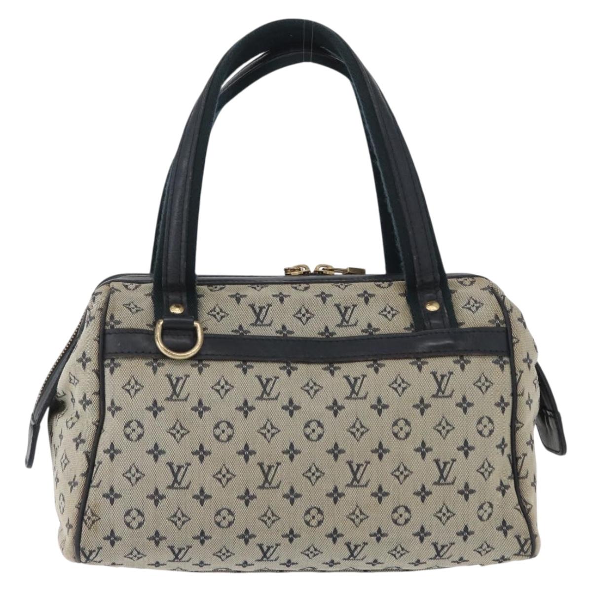 LOUIS VUITTON Monogram Mini Josephine PM Hand Bag Blue M92049 LV Auth 172532