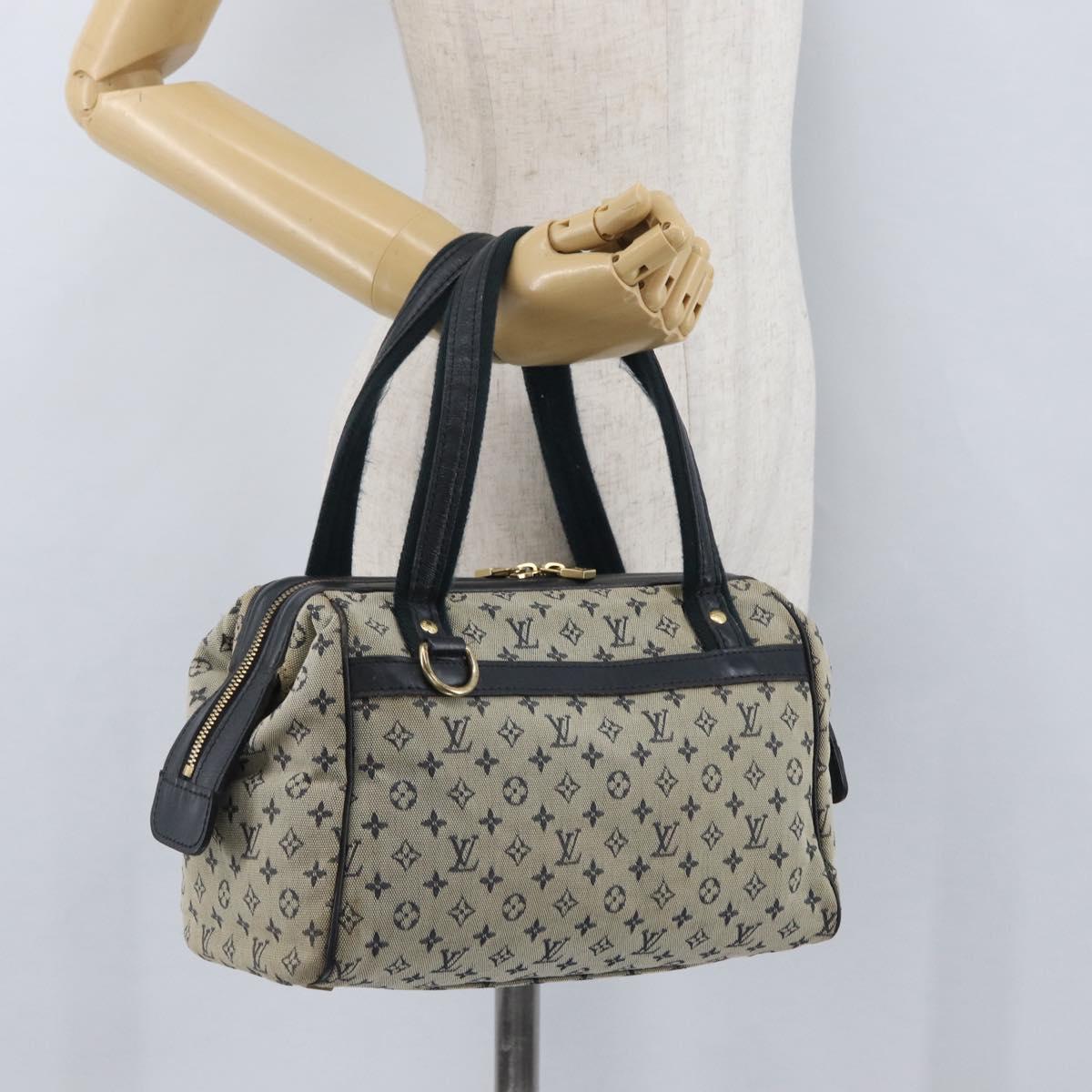 LOUIS VUITTON Monogram Mini Josephine PM Hand Bag Blue M92049 LV Auth 172532