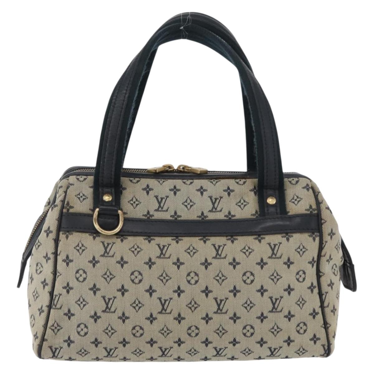 LOUIS VUITTON Monogram Mini Josephine PM Hand Bag Blue M92049 LV Auth 172532