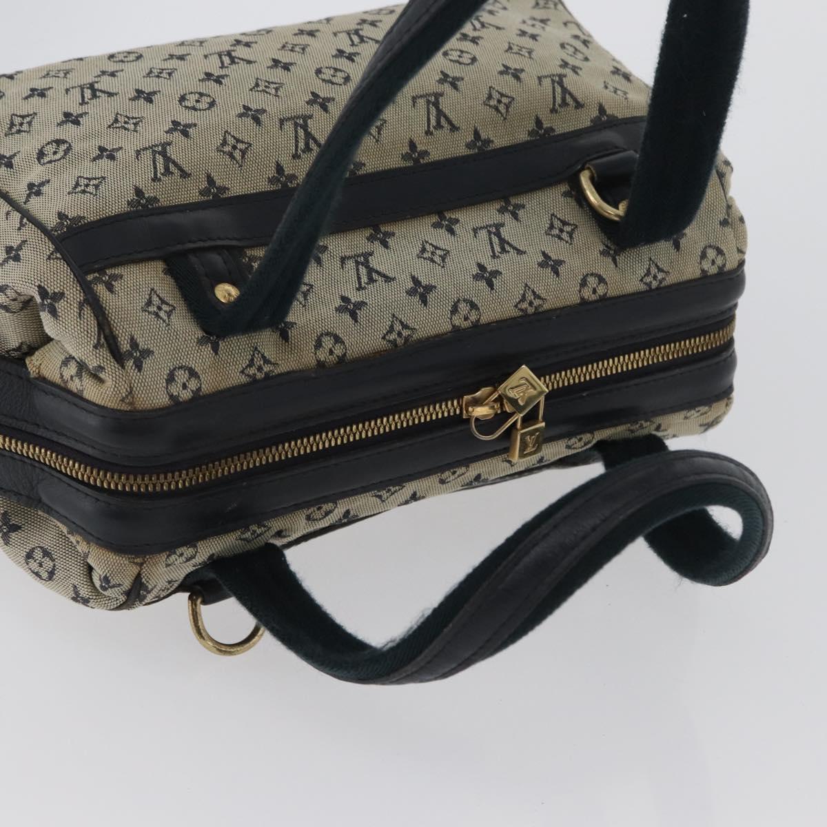 LOUIS VUITTON Monogram Mini Josephine PM Hand Bag Blue M92049 LV Auth 172532