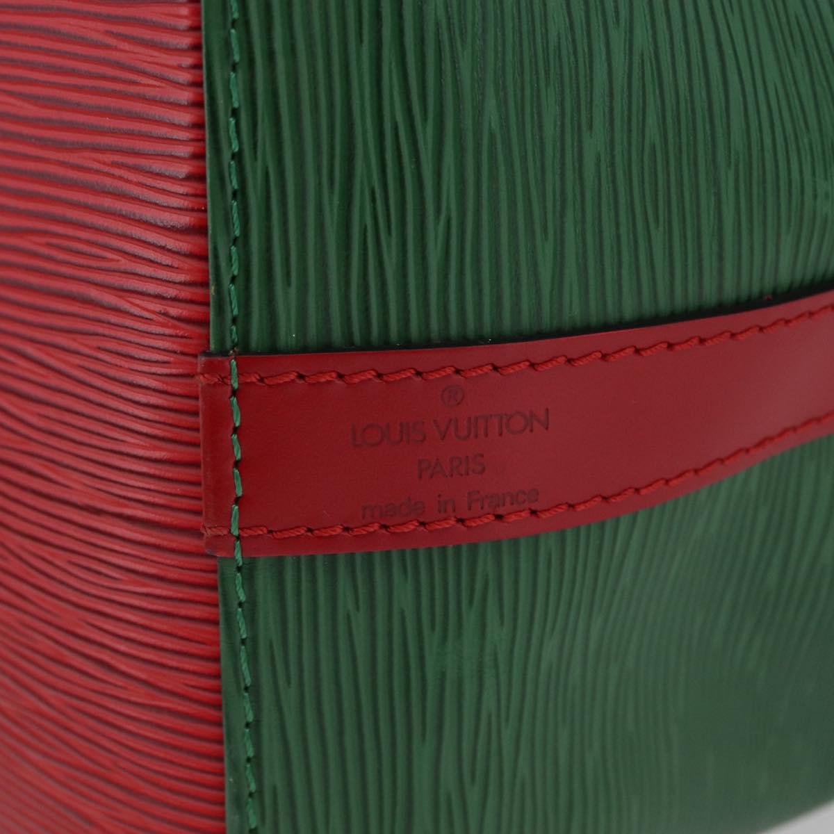LOUIS VUITTON Epi Petit Noe Shoulder Bag Bicolor Green Red LV Auth 172535A