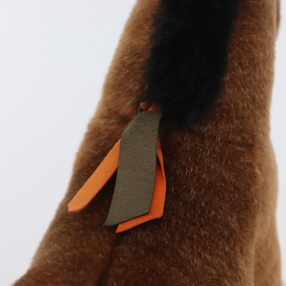 HERMES Elmy PM Stuffed polyester Brown Auth 172537M