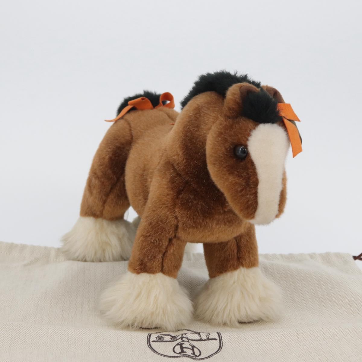 HERMES Elmy PM Stuffed polyester Brown Auth 172537M