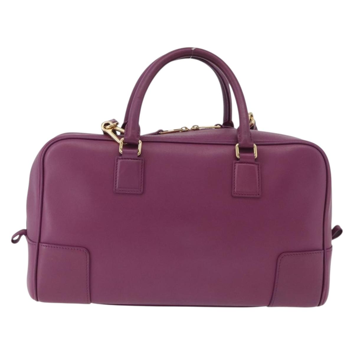 LOEWE Anagram Studio Ghibli Americana 28 Bag Leather 2way Purple Auth 172539SM
