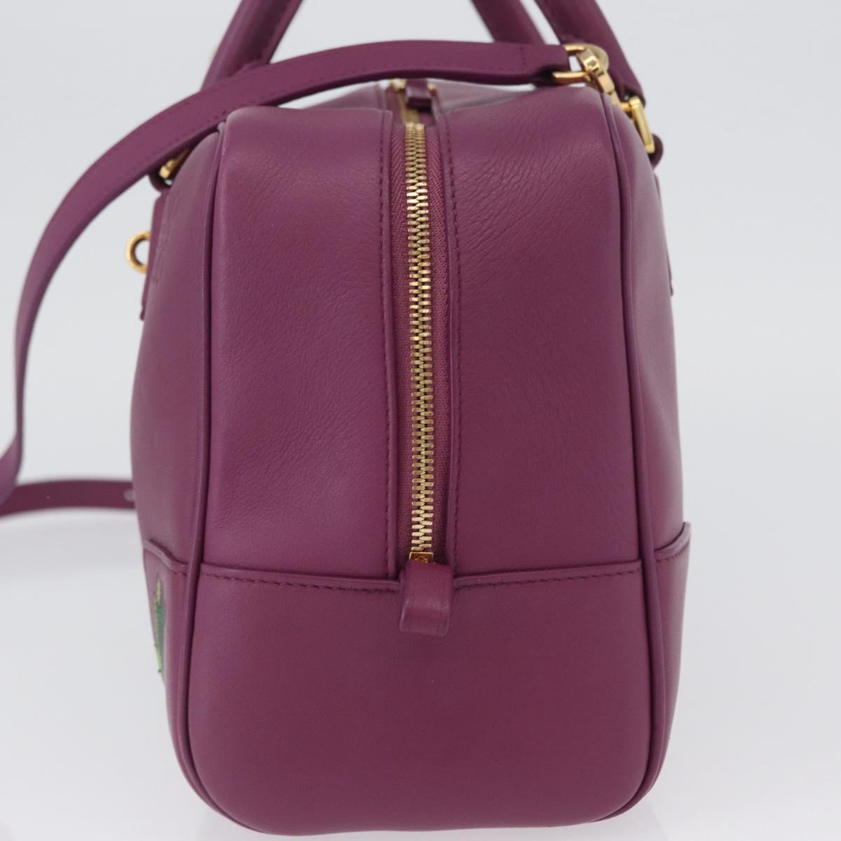 LOEWE Anagram Studio Ghibli Americana 28 Bag Leather 2way Purple Auth 172539SM