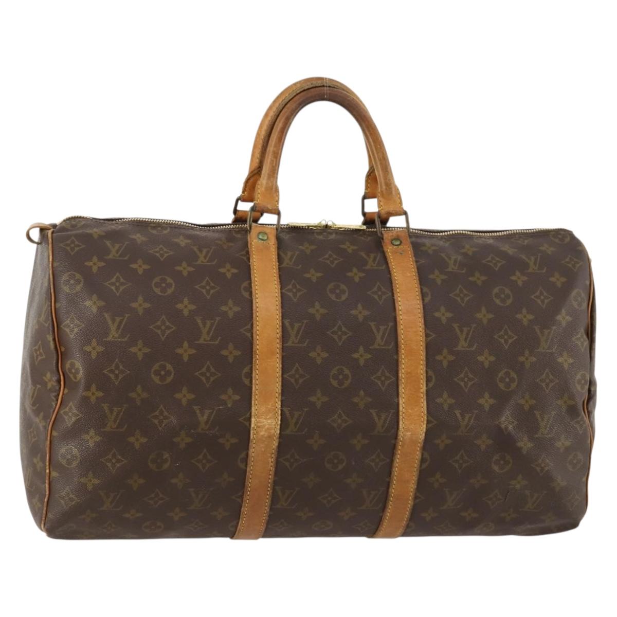 LOUIS VUITTON Monogram Keepall 50 Boston Bag M41426 LV Auth 172549