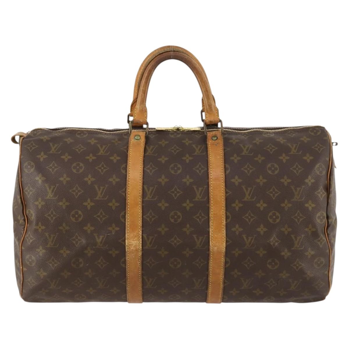 LOUIS VUITTON Monogram Keepall 50 Boston Bag M41426 LV Auth 172549