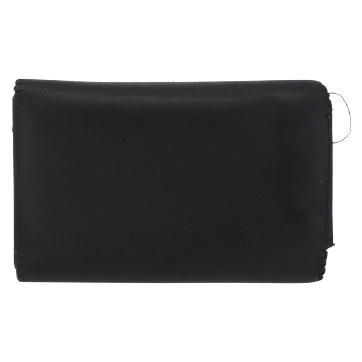 CHANEL Key Case Leather Black CC Auth 172555