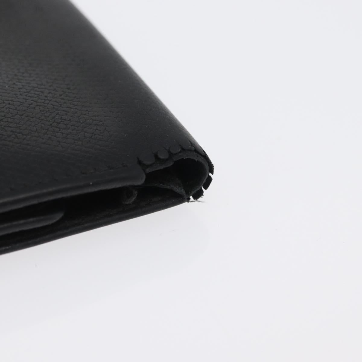 CHANEL Key Case Leather Black CC Auth 172555