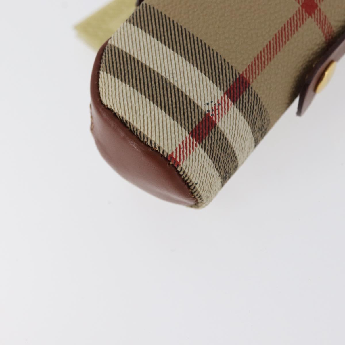 Burberrys Nova Check Golf Ball Case PVC Beige Auth 172556V