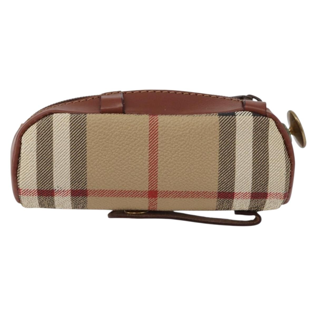 Burberrys Nova Check Golf Ball Case PVC Beige Auth 172556V