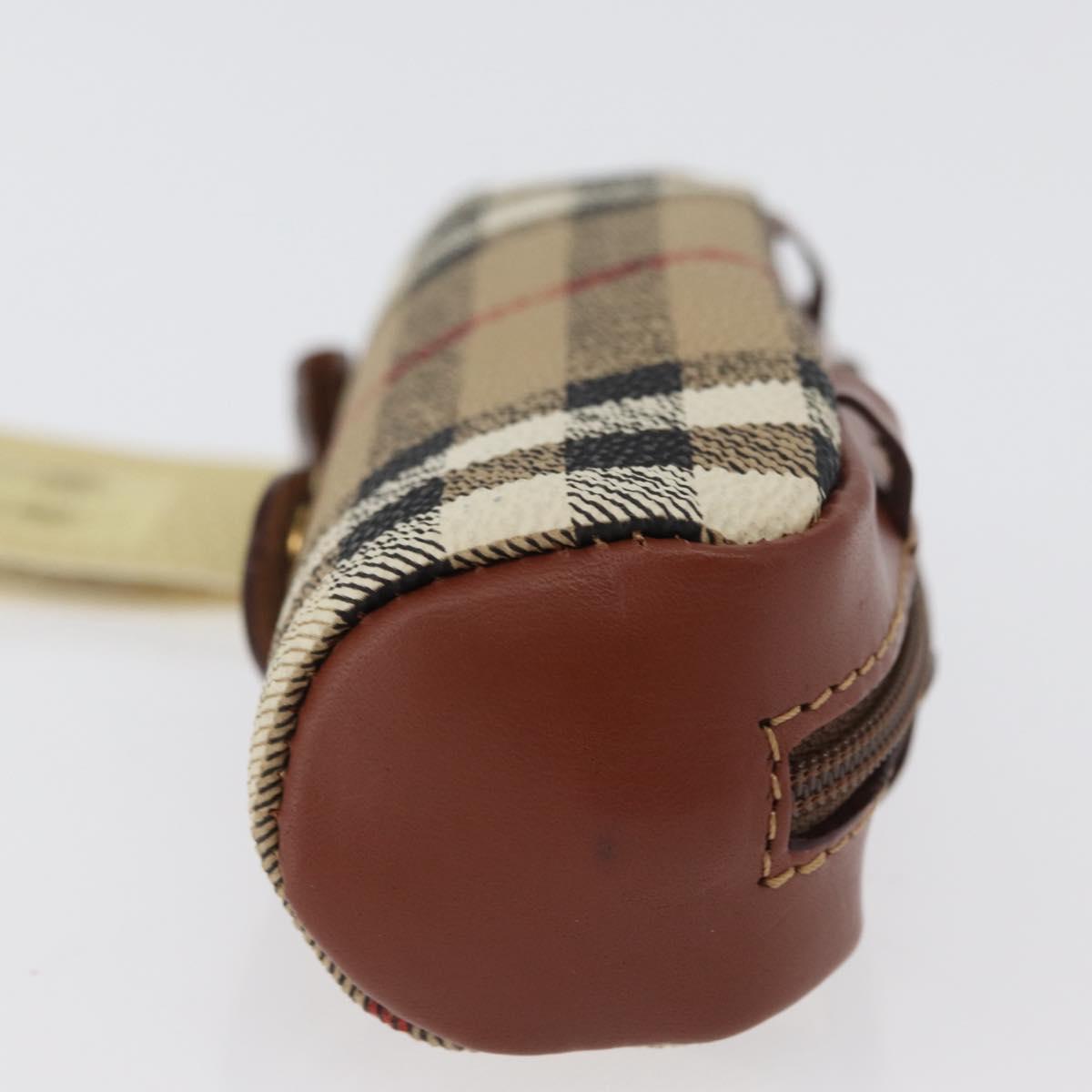 Burberrys Nova Check Golf Ball Case PVC Beige Auth 172556V