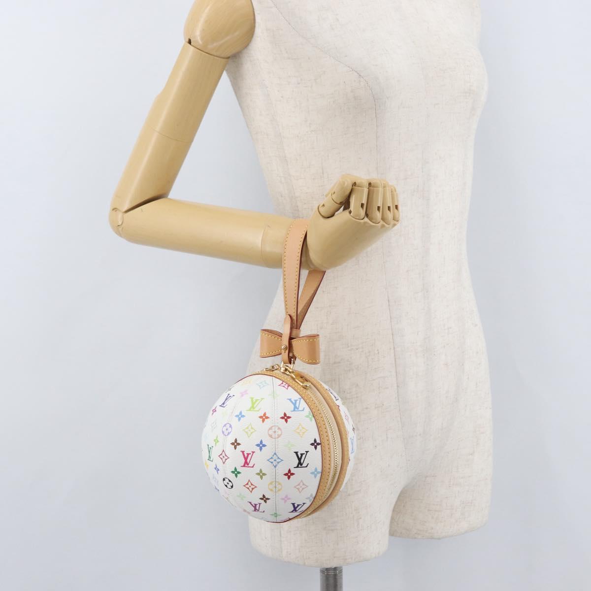 LOUIS VUITTON Monogram Multicolor LV x TM Rolling Bag White M13710 Auth 172562SM