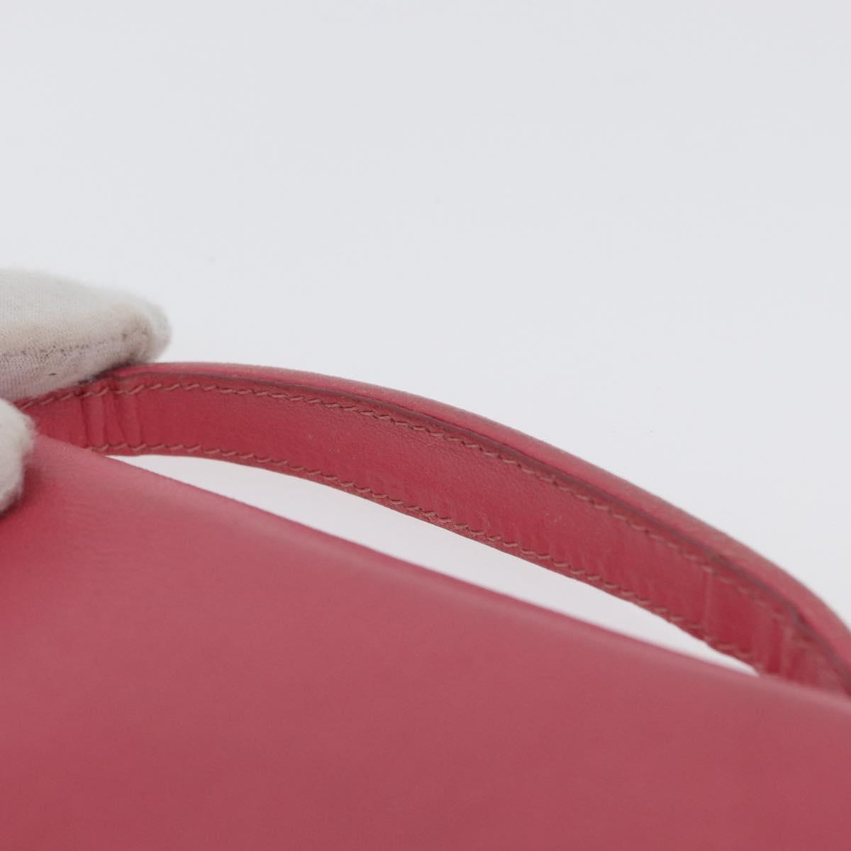 Miu Miu Matelasse Wallet Hand Bag Leather Pink Gold Auth 172563