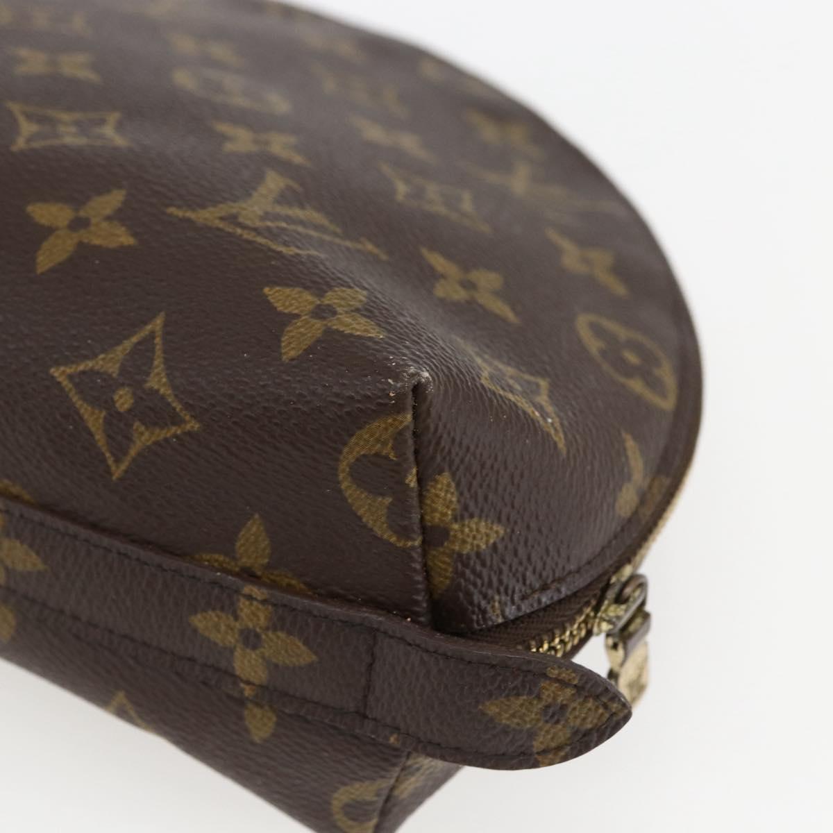 LOUIS VUITTON Monogram Trousse Demi Ronde Cosmetic Pouch M47520 LV Auth 172583