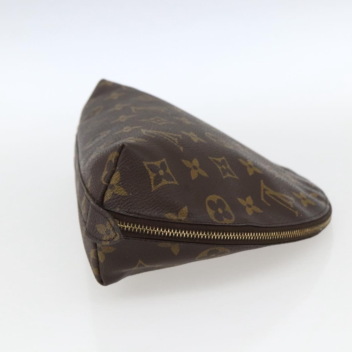 LOUIS VUITTON Monogram Trousse Demi Ronde Cosmetic Pouch M47520 LV Auth 172583