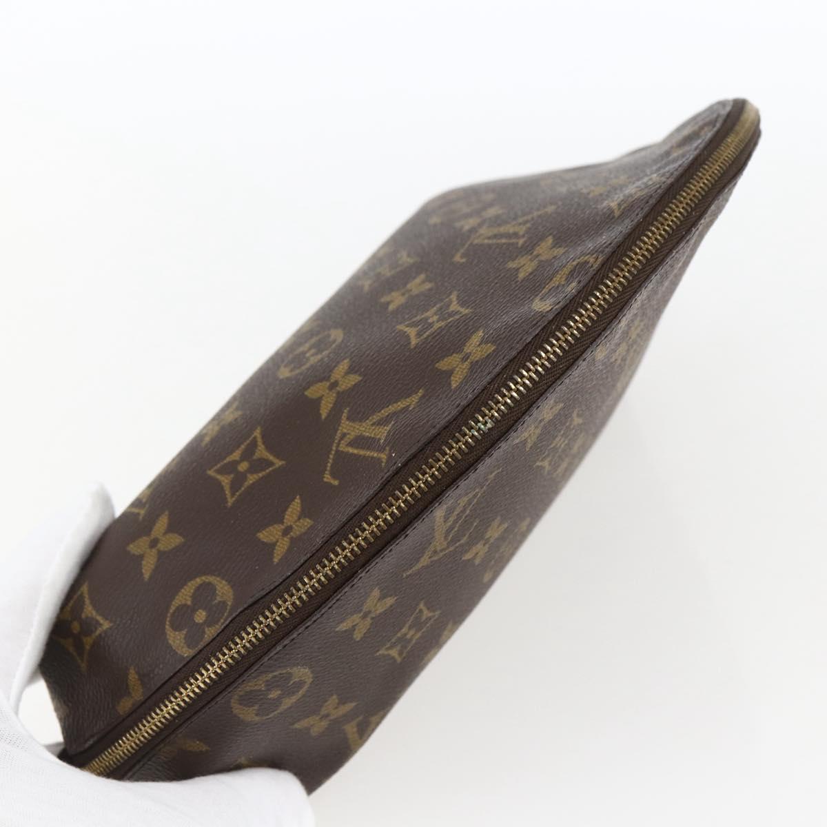LOUIS VUITTON Monogram Trousse Demi Ronde Cosmetic Pouch M47520 LV Auth 172583