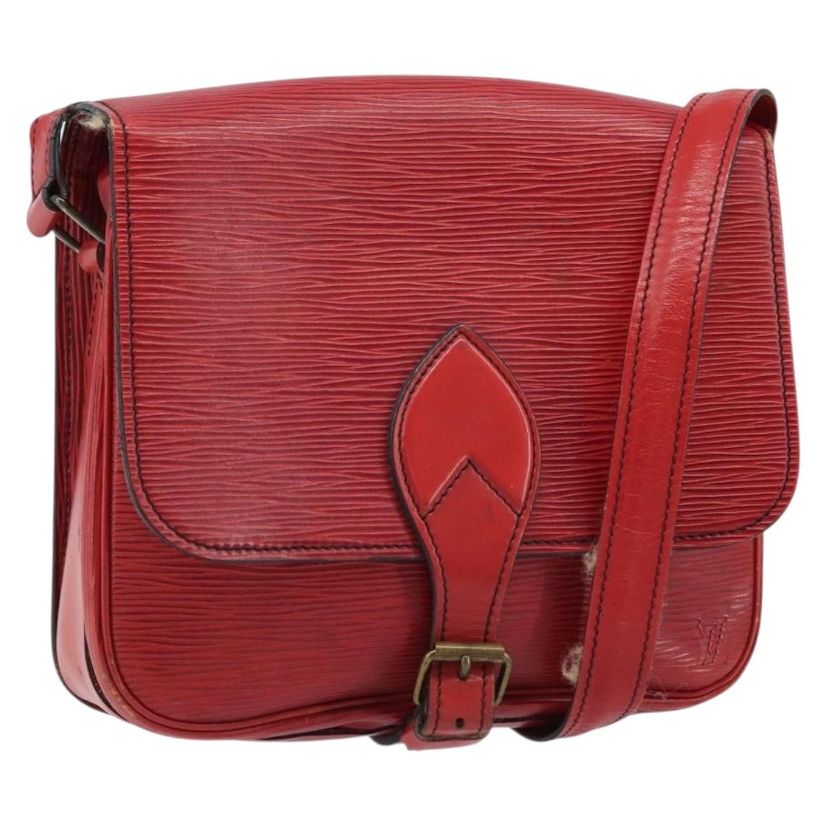 LOUIS VUITTON Epi Cartesier MM Shoulder Bag Red M52247 LV Auth 172584