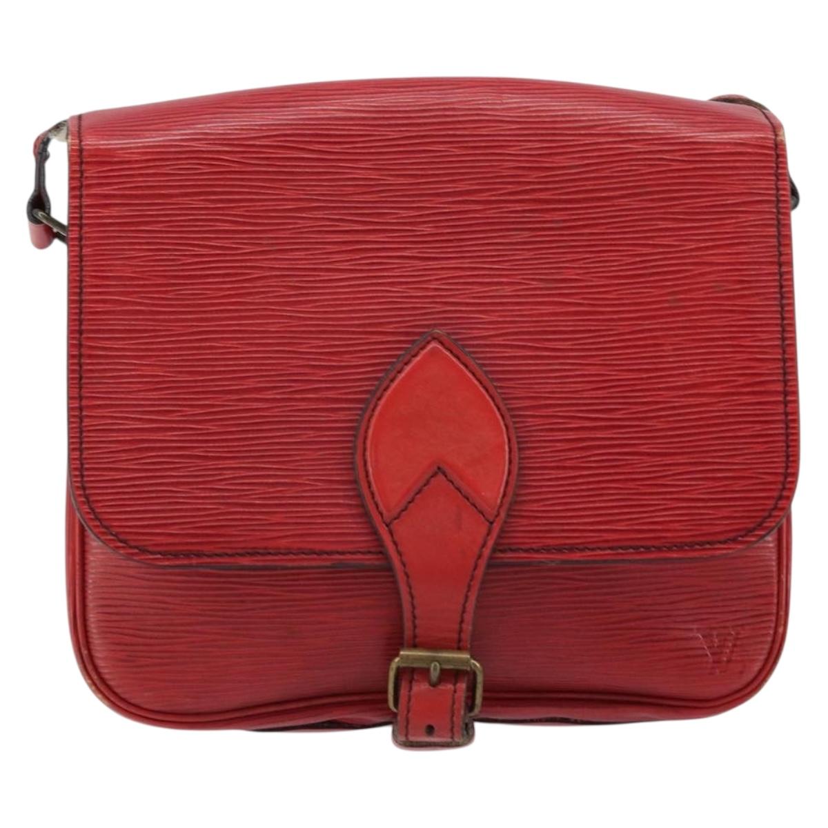 LOUIS VUITTON Epi Cartesier MM Shoulder Bag Red M52247 LV Auth 172584