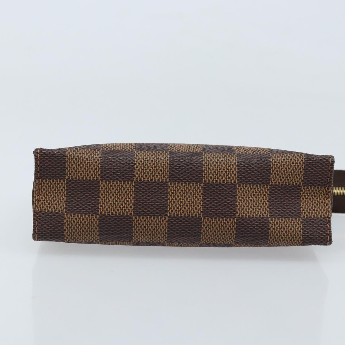 LOUIS VUITTON Damier Ebene Poche Toilette 15 Pouch N47548 LV Auth 172588V