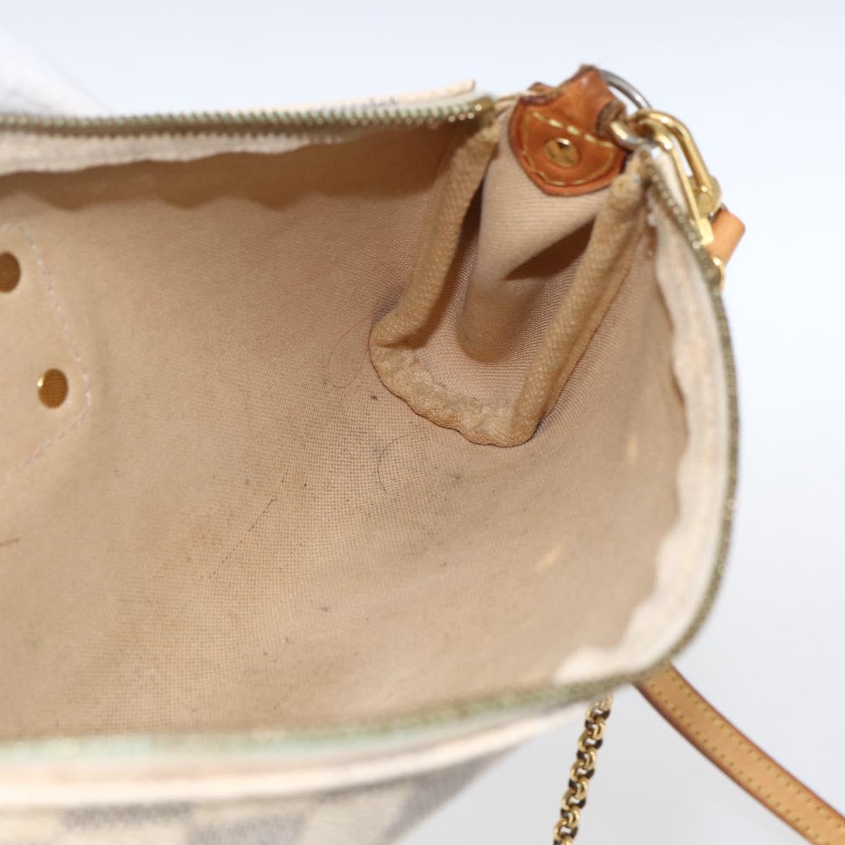 LOUIS VUITTON Damier Azur Eva Shoulder Bag 2way N55214 LV Auth 172596A