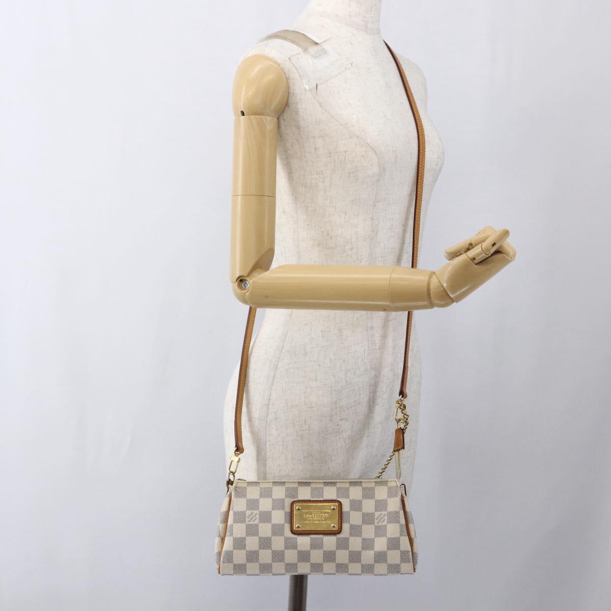 LOUIS VUITTON Damier Azur Eva Shoulder Bag 2way N55214 LV Auth 172596A