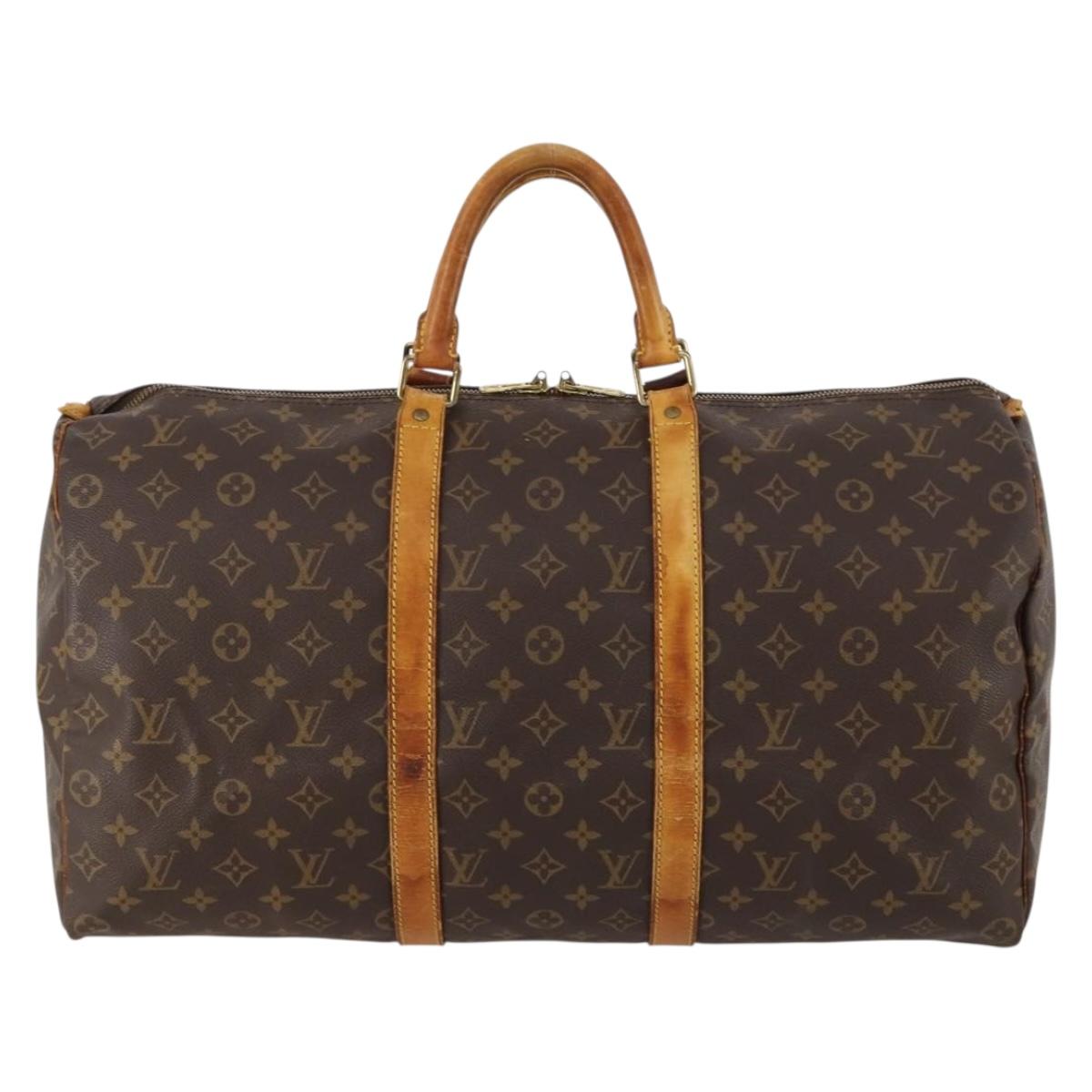 LOUIS VUITTON Monogram Keepall 50 Boston Bag M41426 LV Auth 172614