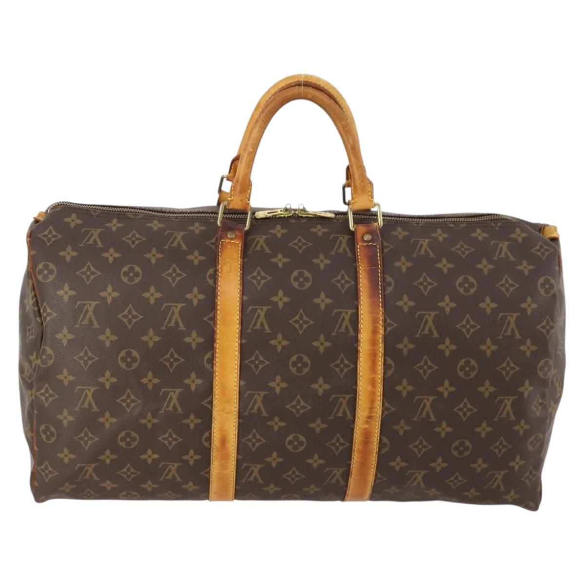 LOUIS VUITTON Monogram Keepall 50 Boston Bag M41426 LV Auth 172614