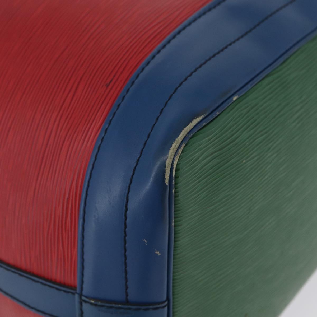 LOUIS VUITTON Epi Noe Shoulder Bag Tricolor Red Blue M44084 LV Auth 172622