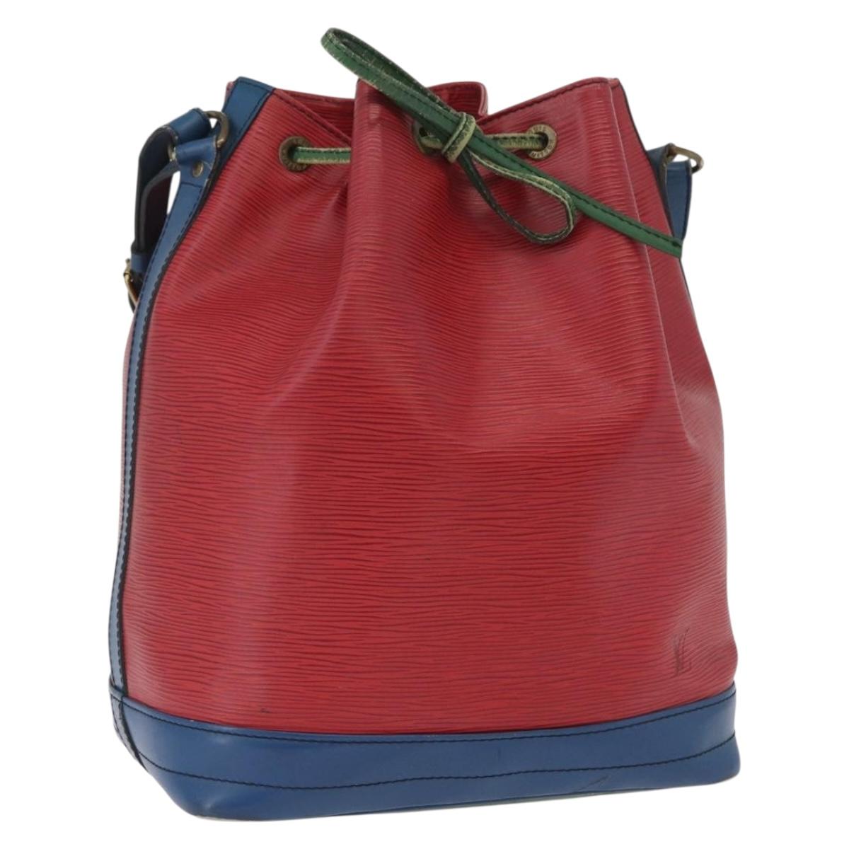 LOUIS VUITTON Epi Noe Shoulder Bag Tricolor Red Blue M44084 LV Auth 172622