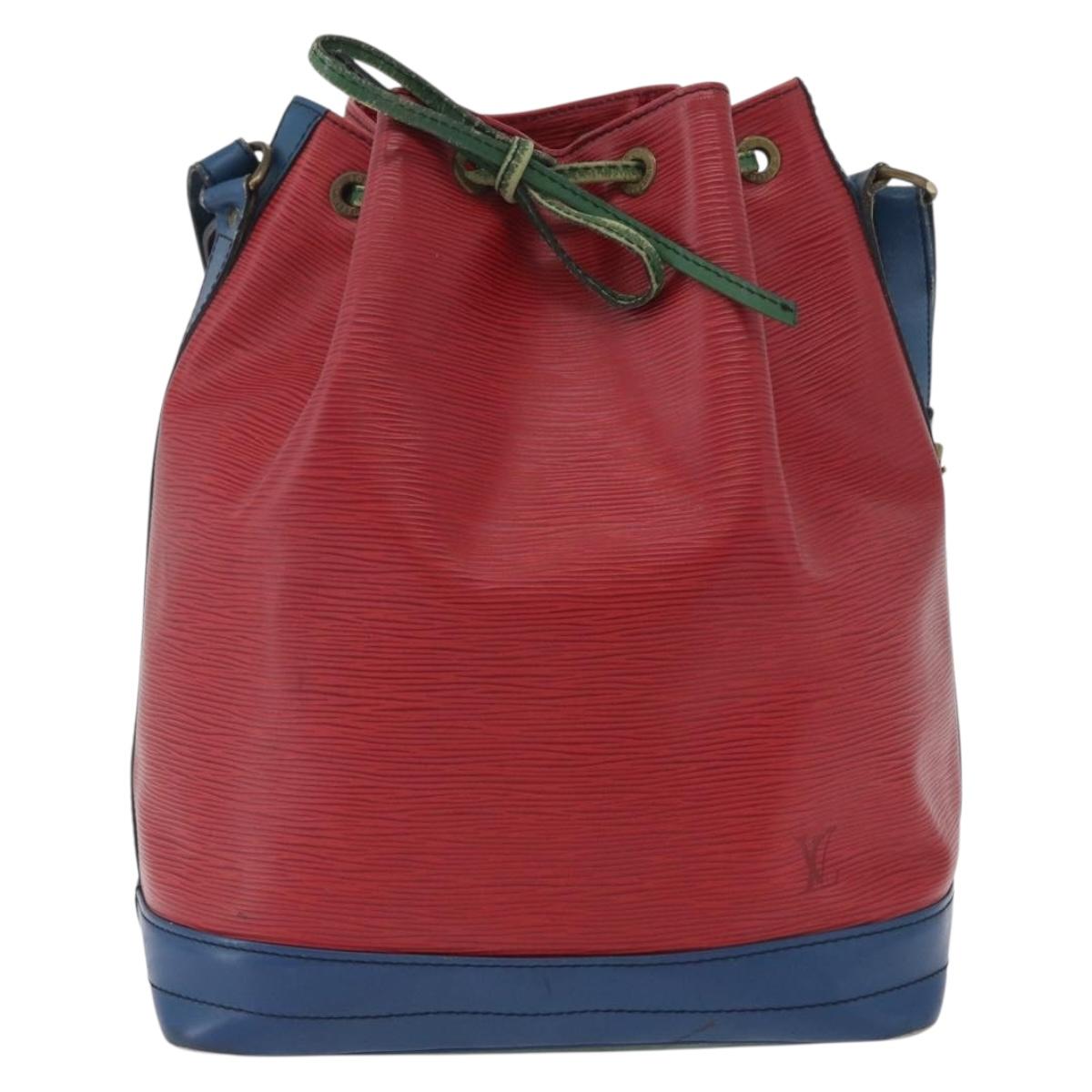 LOUIS VUITTON Epi Noe Shoulder Bag Tricolor Red Blue M44084 LV Auth 172622
