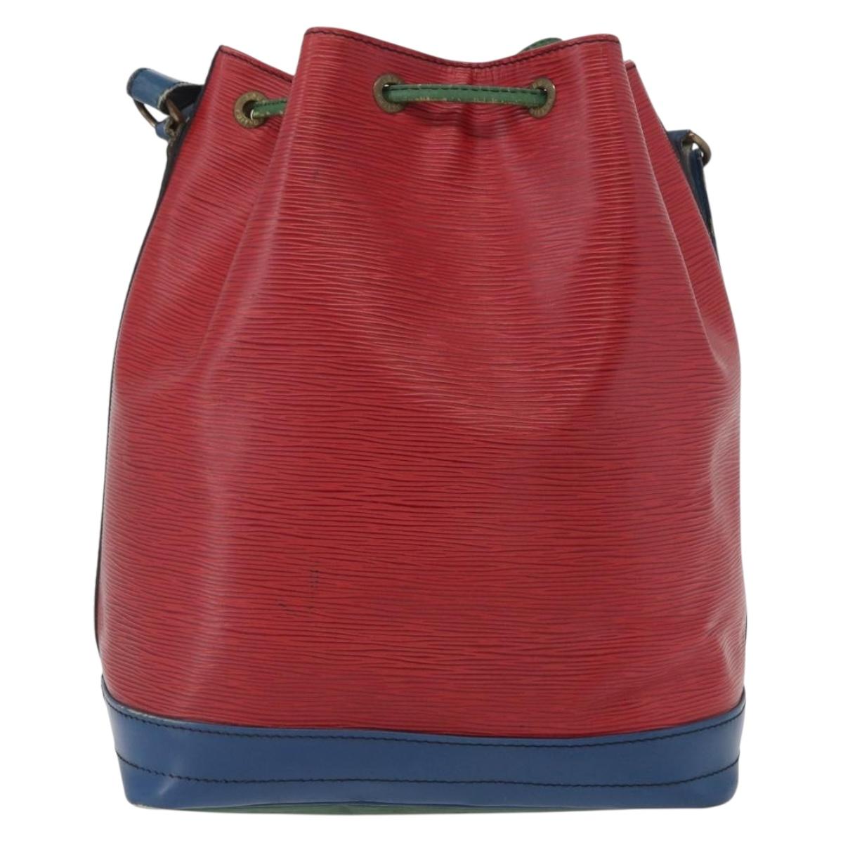 LOUIS VUITTON Epi Noe Shoulder Bag Tricolor Red Blue M44084 LV Auth 172622
