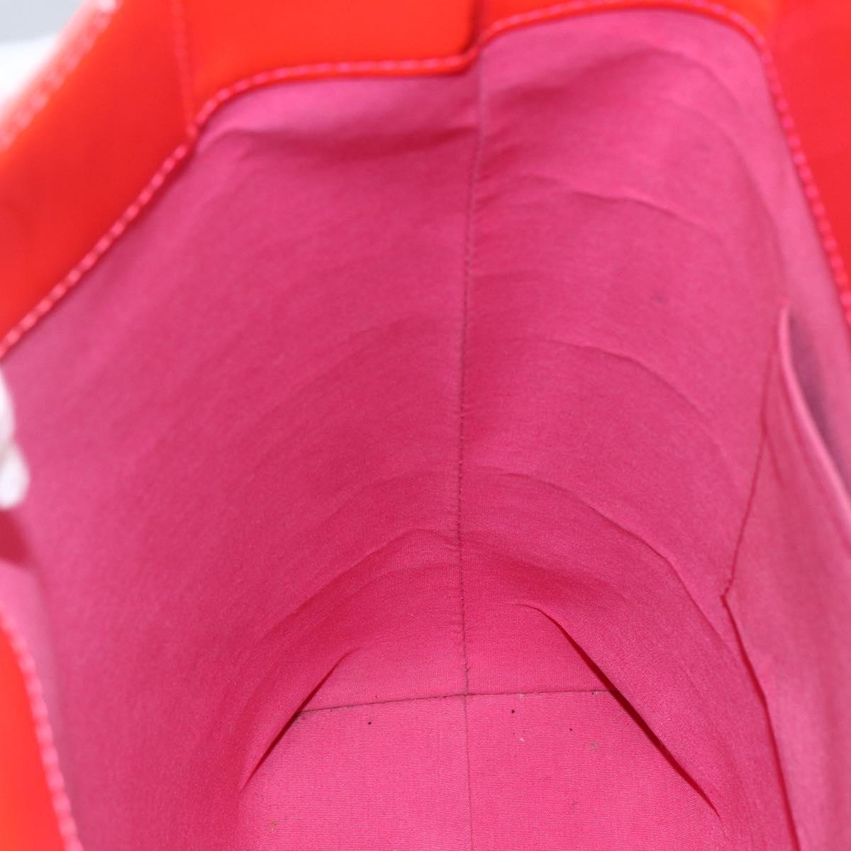LOUIS VUITTON Monogram Vernis Fluo Reade MM Hand Bag Pink M91900 LV Auth 172626