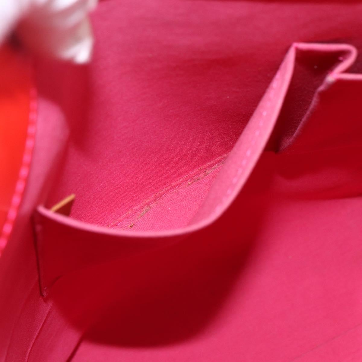 LOUIS VUITTON Monogram Vernis Fluo Reade MM Hand Bag Pink M91900 LV Auth 172626