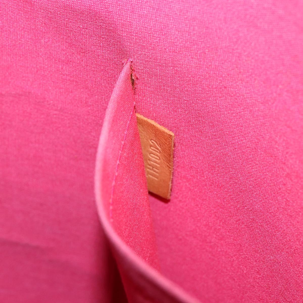 LOUIS VUITTON Monogram Vernis Fluo Reade MM Hand Bag Pink M91900 LV Auth 172626