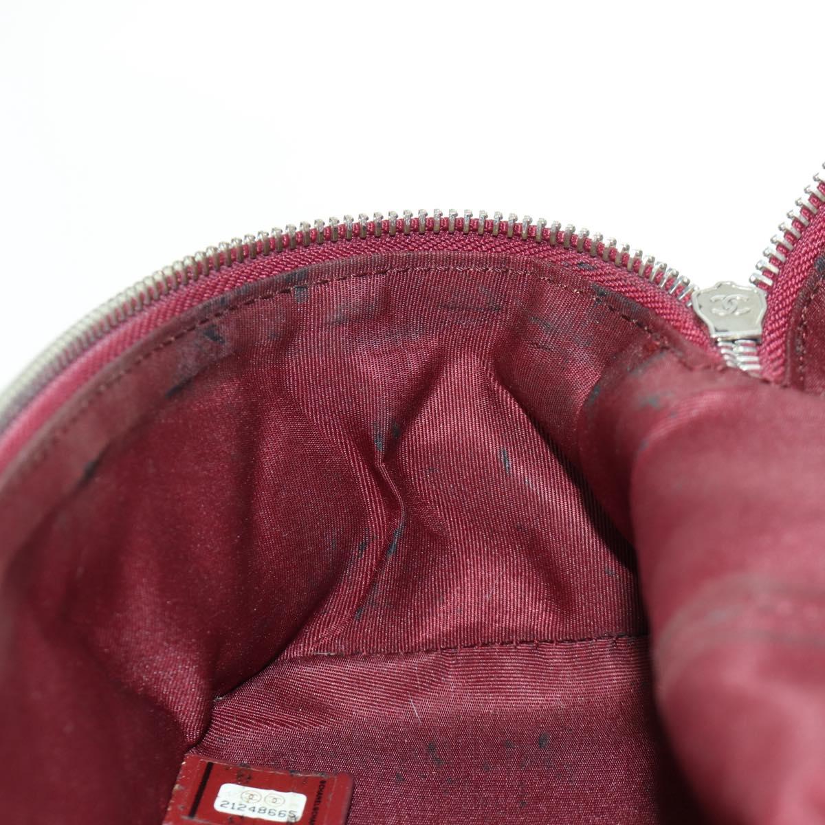 CHANEL Matelasse Chain Backpack Leather Bordeaux Silver CC Auth 172627A