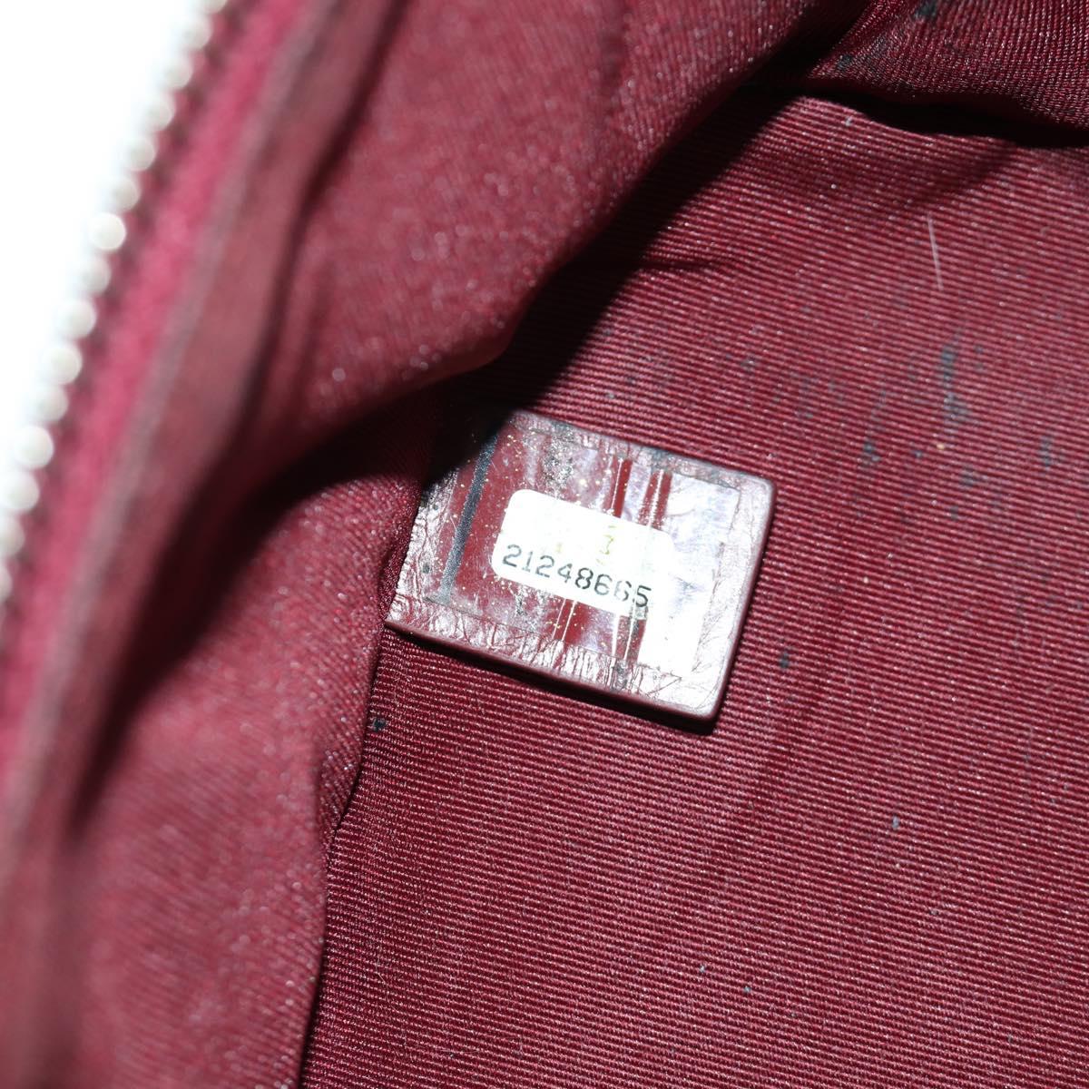 CHANEL Matelasse Chain Backpack Leather Bordeaux Silver CC Auth 172627A