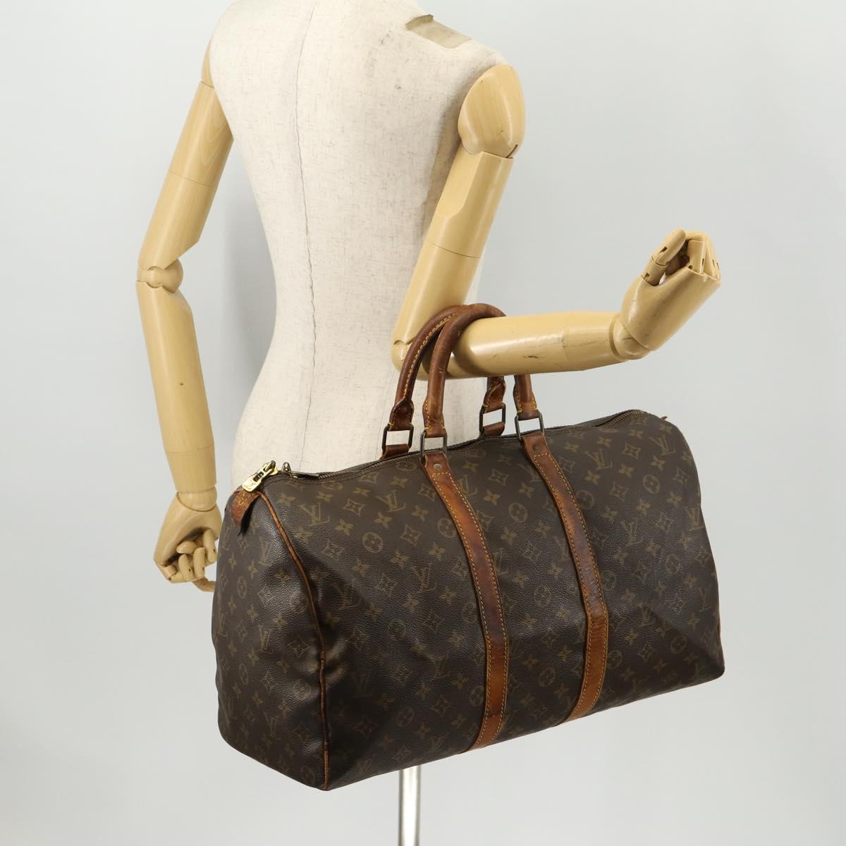 LOUIS VUITTON Monogram Keepall 45 Boston Bag M41428 LV Auth 172630