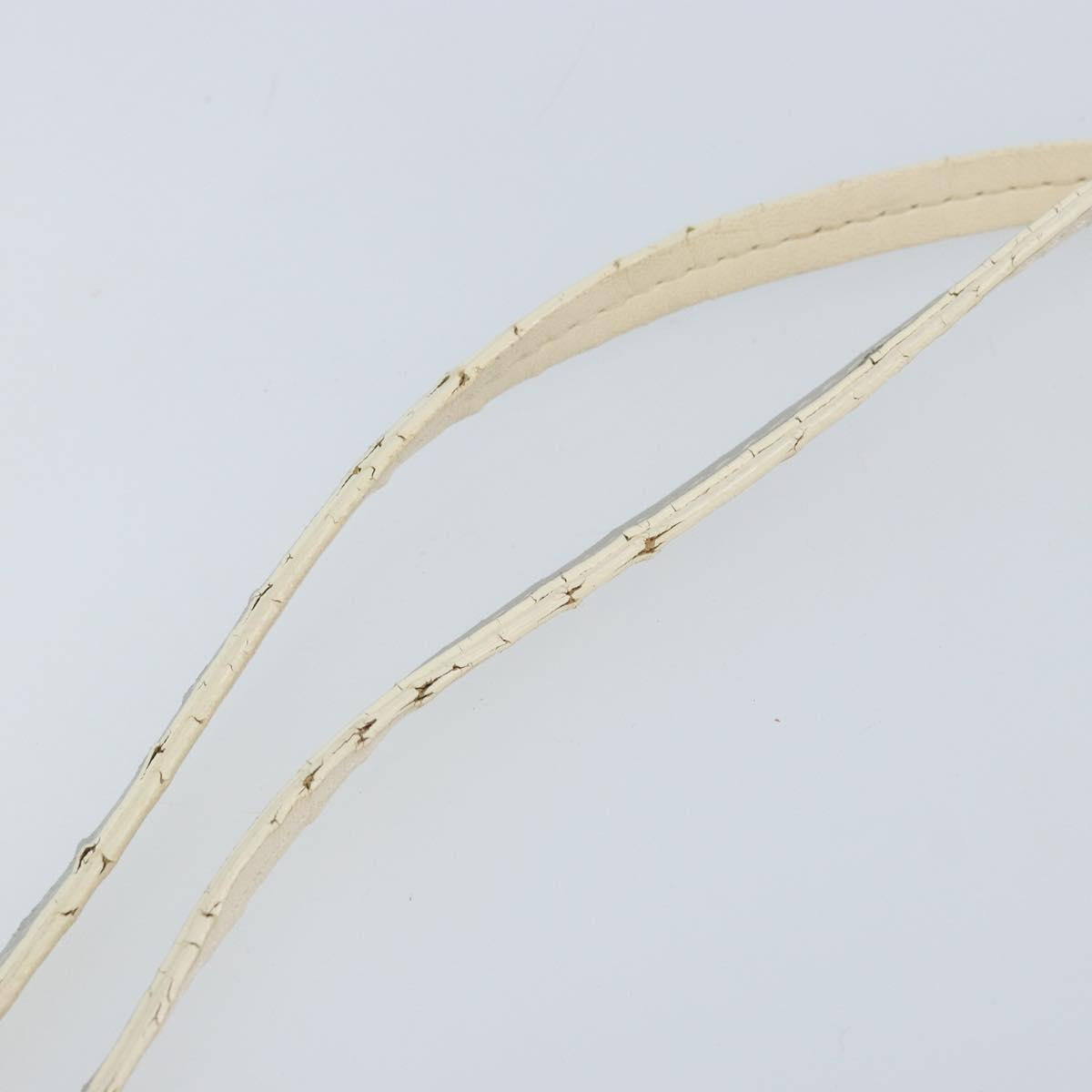 Christian Dior Trotter Romantic Shoulder Bag PVC White Silver Auth 172653A