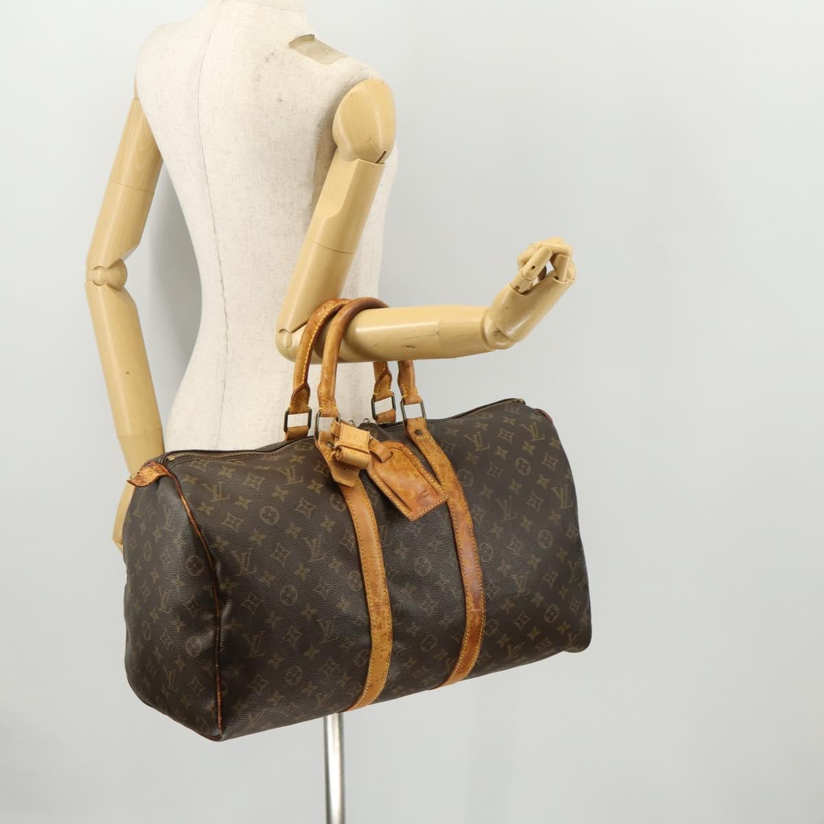 LOUIS VUITTON Monogram Keepall 45 Boston Bag M41428 LV Auth 172659