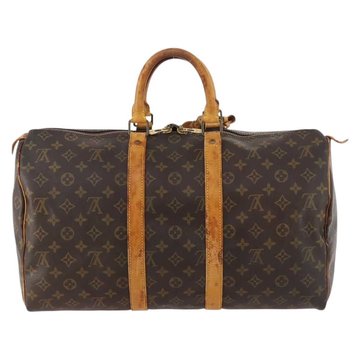 LOUIS VUITTON Monogram Keepall 45 Boston Bag M41428 LV Auth 172659