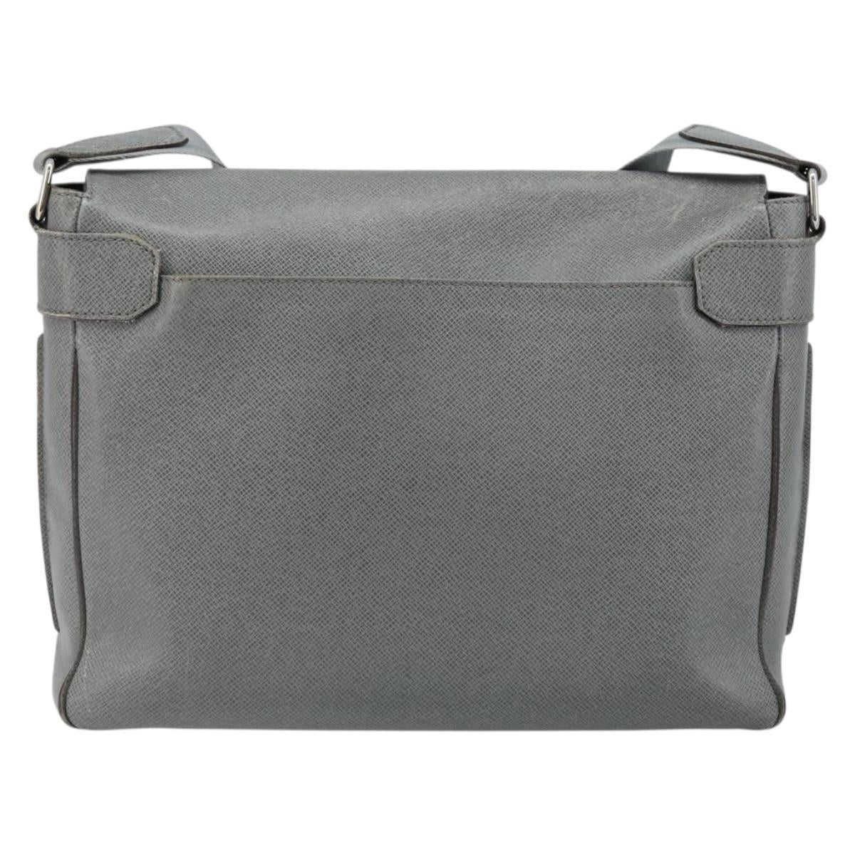 LOUIS VUITTON Taiga Roman MM Shoulder Bag Gray Gracie M32623 LV Auth 172661