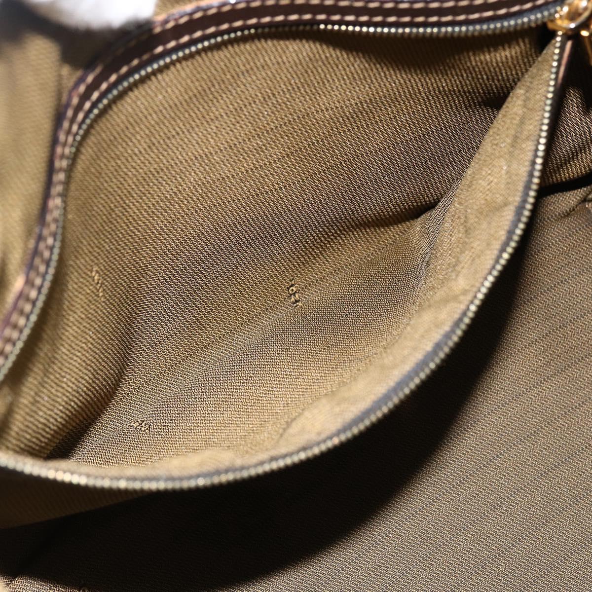 FENDI Zucca Canvas Hand Bag Black Brown Auth 172665