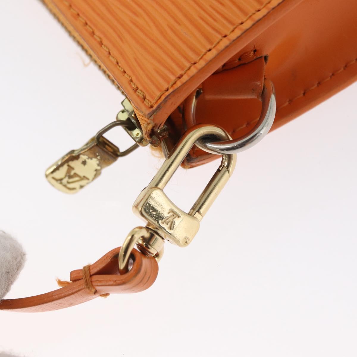 LOUIS VUITTON Epi Pochette Accessoires Pouch Orange Mandarin M5294H Auth 172673