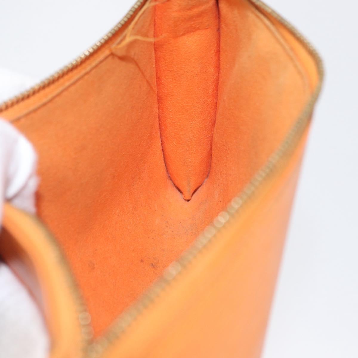 LOUIS VUITTON Epi Pochette Accessoires Pouch Orange Mandarin M5294H Auth 172673